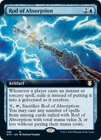 Rod of Absorption (Extended Art) - Commander: Adventures in the Forgotten Realms - Magic: The Gathering card