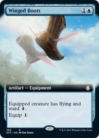 Winged Boots (Extended Art) - Commander: Adventures in the Forgotten Realms - Magic: The Gathering card