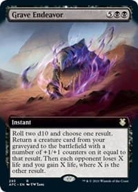 Grave Endeavor (Extended Art) - Commander: Adventures in the Forgotten Realms - Magic: The Gathering card