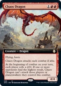Chaos Dragon (Extended Art) - Commander: Adventures in the Forgotten Realms - Magic: The Gathering card