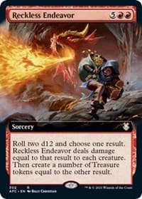 Reckless Endeavor (Extended Art) - Commander: Adventures in the Forgotten Realms - Magic: The Gathering card