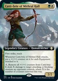 Catti-brie of Mithral Hall (Extended Art) - Commander: Adventures in the Forgotten Realms - Magic: The Gathering card