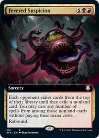 Fevered Suspicion (Extended Art) - Commander: Adventures in the Forgotten Realms - Magic: The Gathering card