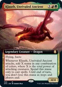 Klauth, Unrivaled Ancient (Extended Art) - Commander: Adventures in the Forgotten Realms - Magic: The Gathering card