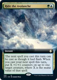 Ride the Avalanche (Extended Art) - Commander: Adventures in the Forgotten Realms - Magic: The Gathering card
