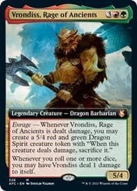 Vrondiss, Rage of Ancients (Extended Art) - Commander: Adventures in the Forgotten Realms - Magic: The Gathering card