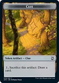 Clue // Goblin Double-Sided Token - Commander: Adventures in the Forgotten Realms - Magic: The Gathering card