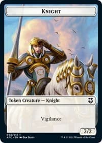Knight // Saproling Double-Sided Token - Commander: Adventures in the Forgotten Realms - Magic: The Gathering card