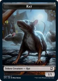 Rat // Zombie Double-Sided Token - Commander: Adventures in the Forgotten Realms - Magic: The Gathering card