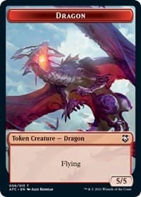 Dragon // Dragon Spirit Double-Sided Token - Commander: Adventures in the Forgotten Realms - Magic: The Gathering card