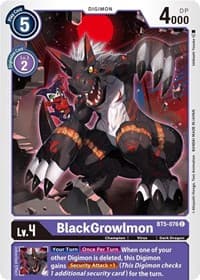 BlackGrowlmon - Battle of Omni - Digimon Card Game card