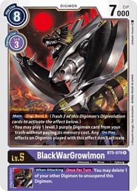 BlackWarGrowlmon - Battle of Omni - Digimon Card Game card