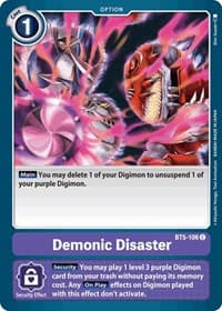 Demonic Disaster - Battle of Omni - Digimon Card Game card