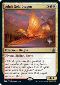 Adult Gold Dragon - Promo Pack: Adventures in the Forgotten Realms - Magic: The Gathering card