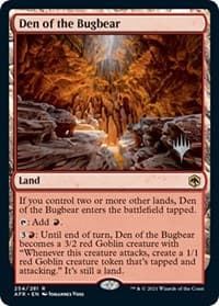 Den of the Bugbear - Promo Pack: Adventures in the Forgotten Realms - Magic: The Gathering card