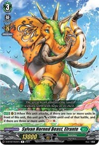 Sylvan Horned Beast, Elrante - D-BT02: A Brush with the Legends - Cardfight Vanguard card