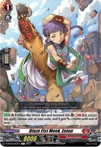 Blaze Fist Monk, Enten - D-BT02: A Brush with the Legends - Cardfight Vanguard card