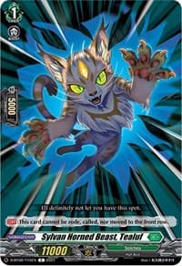 Sylvan Horned Beast, Tealuf - D-BT02: A Brush with the Legends - Cardfight Vanguard card