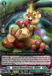 Sylvan Horned Beast, Bilber - D-BT02: A Brush with the Legends - Cardfight Vanguard card