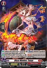 Blaze Maiden, Tanya (Holo) - D-BT02: A Brush with the Legends - Cardfight Vanguard card