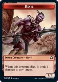 Devil // Zombie Double-Sided Token - Adventures in the Forgotten Realms - Magic: The Gathering card