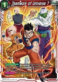 Teamwork of Universe 7 - Cross Spirits - Dragon Ball Super: Masters card