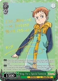 King: For a Special Someone (SP) - The Seven Deadly Sins - Weiss Schwarz card