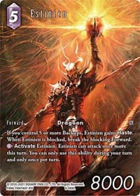 Estinien (Full Art Reprint) - Opus XIV: Crystal Abyss - Final Fantasy TCG card