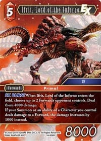 Ifrit, Lord of the Inferno EX - Opus XIV: Crystal Abyss - Final Fantasy TCG card
