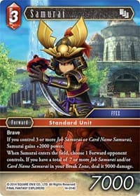 Samurai - Opus XIV: Crystal Abyss - Final Fantasy TCG card