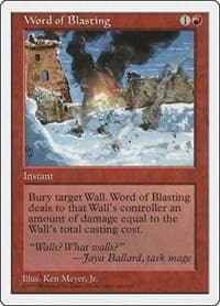 Word of Blasting - Fifth Edition - Magic: The Gathering card
