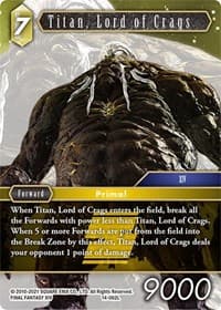 Titan, Lord of Crags - Opus XIV: Crystal Abyss - Final Fantasy TCG card