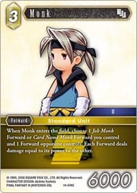 Monk - Opus XIV: Crystal Abyss - Final Fantasy TCG card