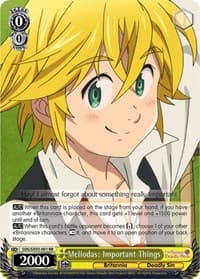 Meliodas: Important Things - The Seven Deadly Sins - Weiss Schwarz card