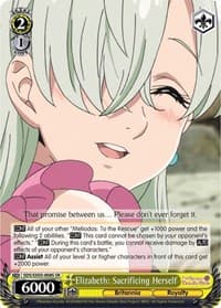 Elizabeth: Sacrificing Herself (SR) - The Seven Deadly Sins - Weiss Schwarz card