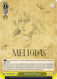 Wanted Poster (A) - The Seven Deadly Sins - Weiss Schwarz card