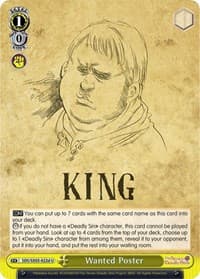 Wanted Poster (D) - The Seven Deadly Sins - Weiss Schwarz card