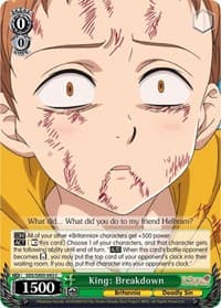 King: Breakdown - The Seven Deadly Sins - Weiss Schwarz card
