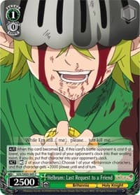 Helbram: Last Request to a Friend - The Seven Deadly Sins - Weiss Schwarz card