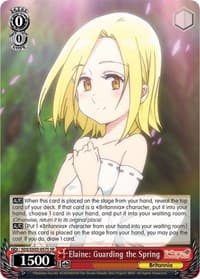 Elaine: Guarding the Spring (SR) - The Seven Deadly Sins - Weiss Schwarz card