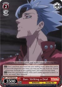 Ban: Striking a Deal - The Seven Deadly Sins - Weiss Schwarz card