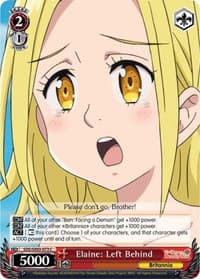Elaine: Left Behind - The Seven Deadly Sins - Weiss Schwarz card