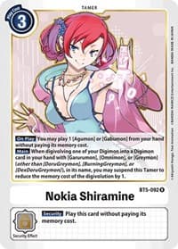 Nokia Shiramine - Battle of Omni - Digimon Card Game card