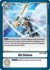 All Delete - Battle of Omni - Digimon Card Game card