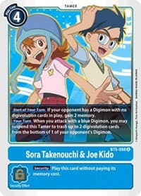 Sora Takenouchi & Joe Kido - Battle of Omni - Digimon Card Game card