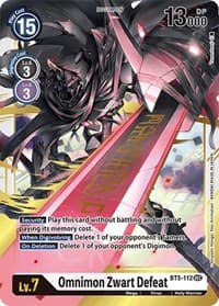 Omnimon Zwart Defeat - Battle of Omni - Digimon Card Game card