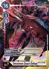 Omnimon Zwart Defeat (Alternate Art) - Battle of Omni - Digimon Card Game card