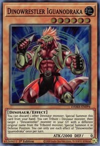 Dinowrestler Iguanodraka - Dawn of Majesty - YuGiOh card