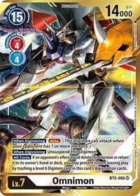 Omnimon (Alternate Art - Tomotake Kinoshita) - Battle of Omni - Digimon Card Game card