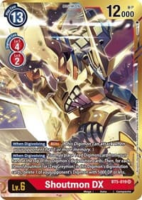 Shoutmon DX (Alternate Art) - Battle of Omni - Digimon Card Game card